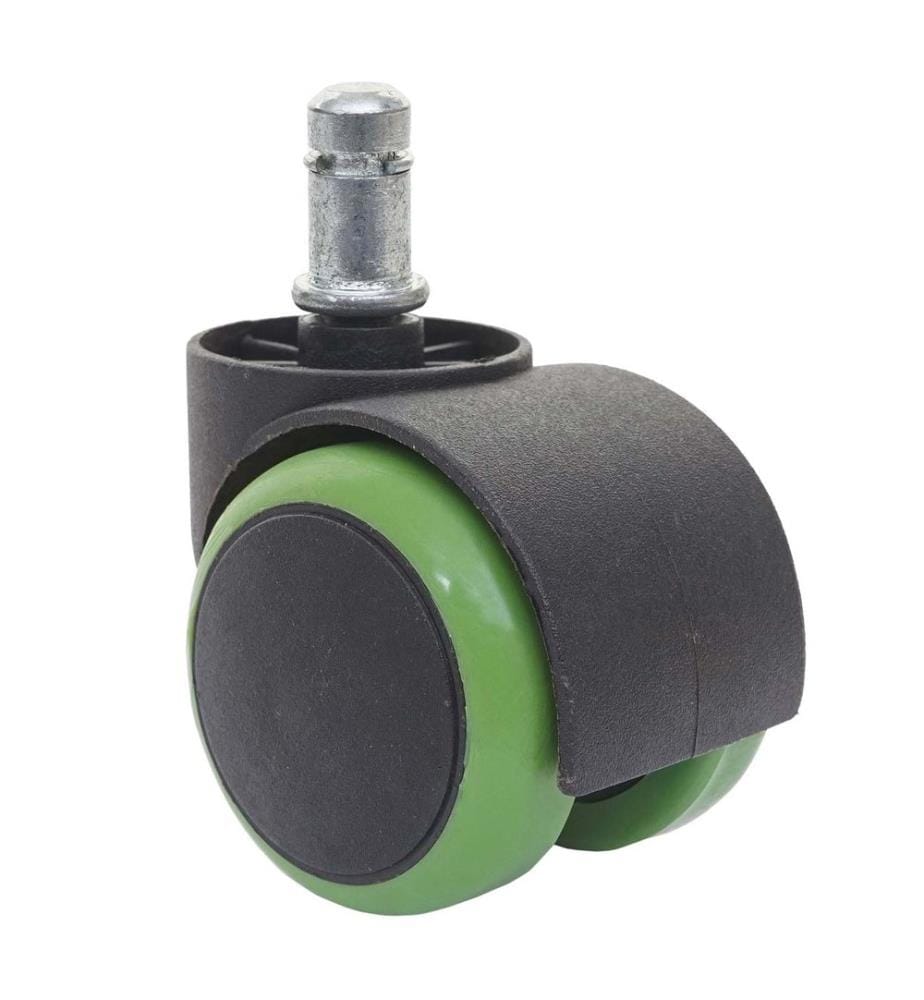 5x Hartbodenrollen Bürostuhl-Rollen 150kg belastbar 50 mm grün