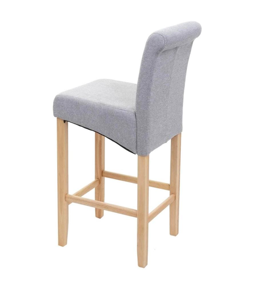 2er-Set Barhocker JAM-C33 Holz hellgrau helle Beine