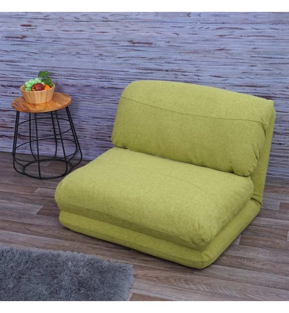 Poltrona letto Divano letto Poltrona funzionale in tessuto verde