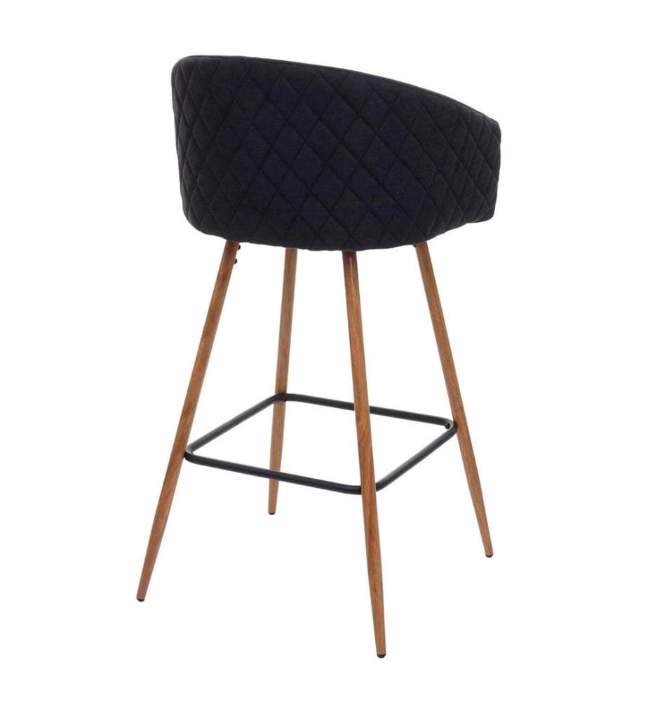 2x Barhocker Tresenhocker mit Lehne Samt anthrazit-grau