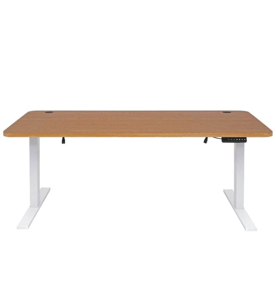 Bureau debout réglable en hauteur structure brune