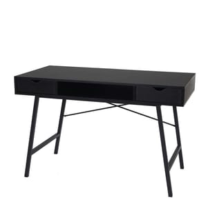 Scrivania HWC-E92 Scrivania per ufficio Scrivania per computer Struttura 3D 120x60x cm nero