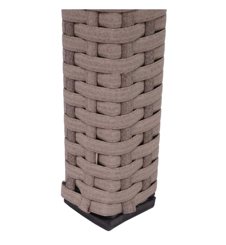 Poly-Rattan Table verre Table de jardin 120x75 cm gris-brun
