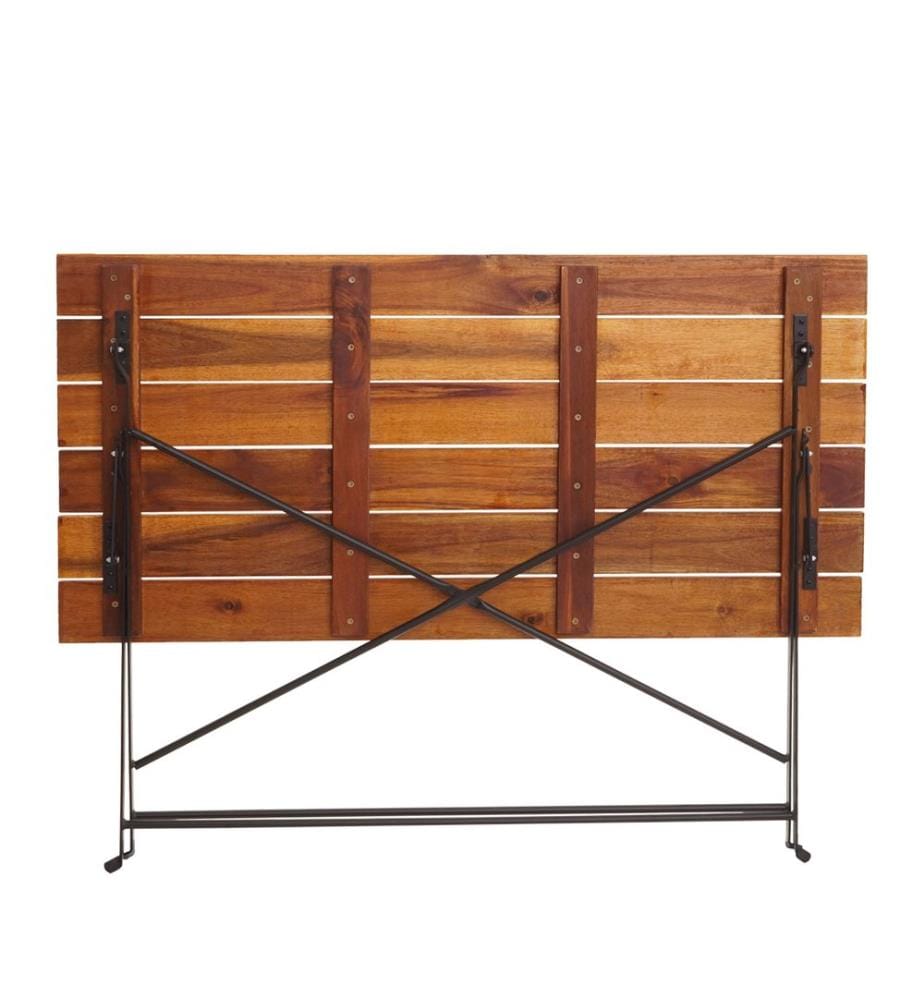 Table de jardin de bière Table de jardin pliante Gastronomie Acacia 120x60 cm brun
