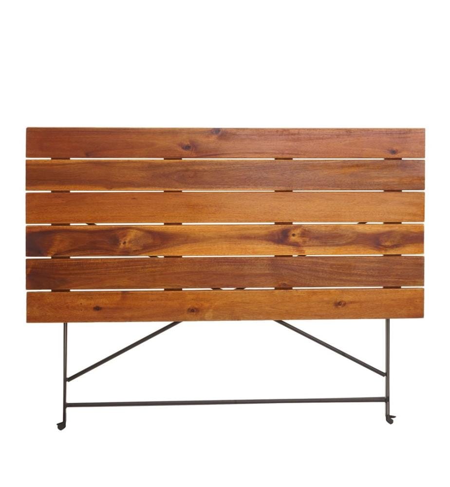 Table de jardin de bière Table de jardin pliante Gastronomie Acacia 120x60 cm brun