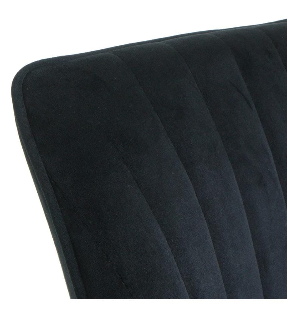 Sedia da ufficio Orient velvet con braccioli base dorata nera