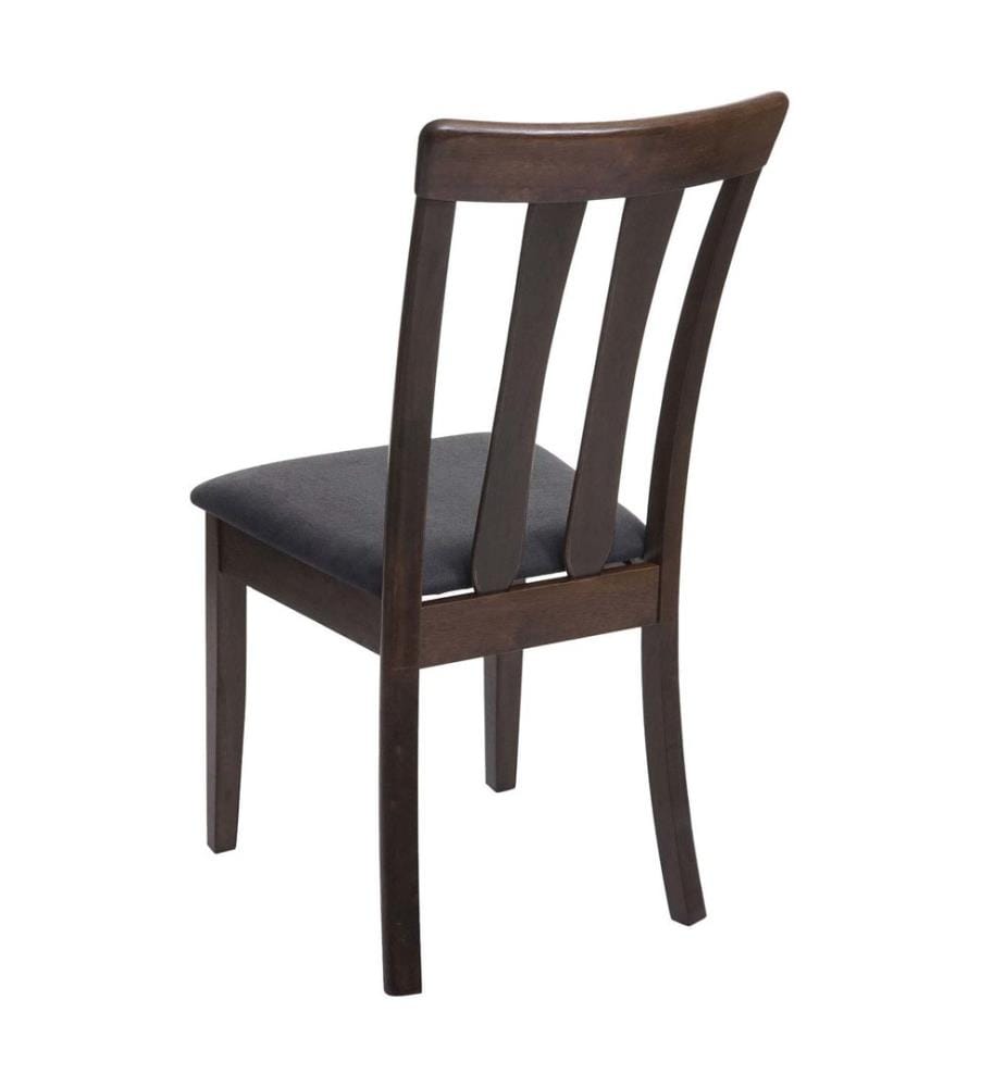 2x chaise de salle à manger, chaise de cuisine, tissu bois massif, gris foncé