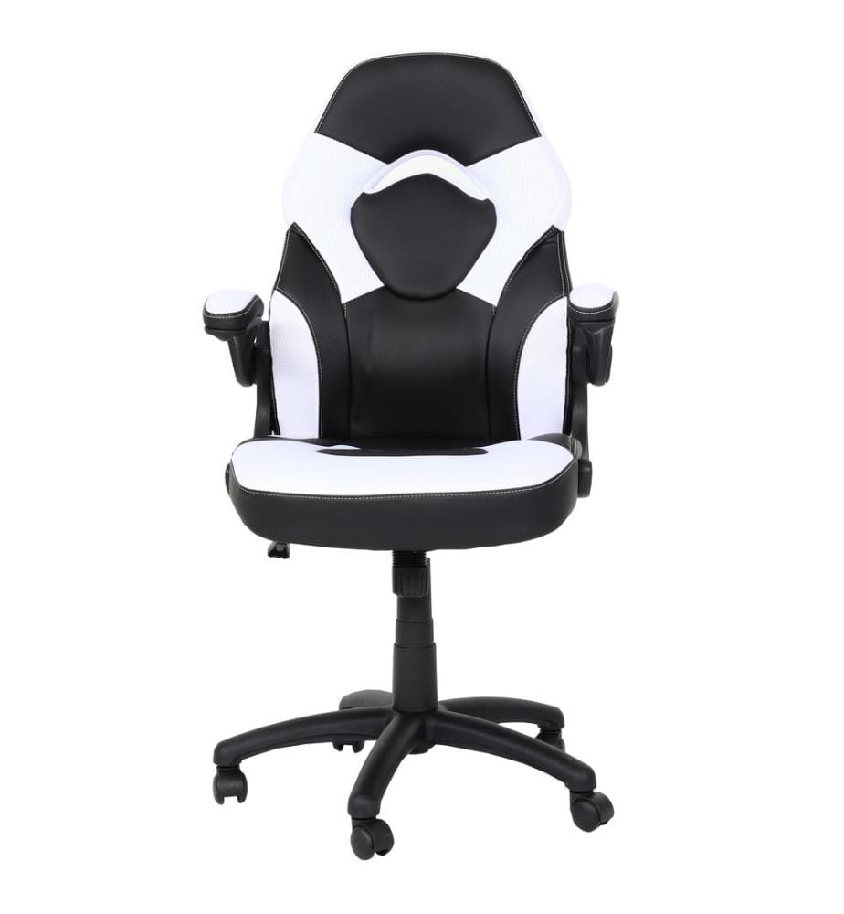 Bürostuhl Andalusien ergonomisch verstellbare Armlehne schwarz-weiss