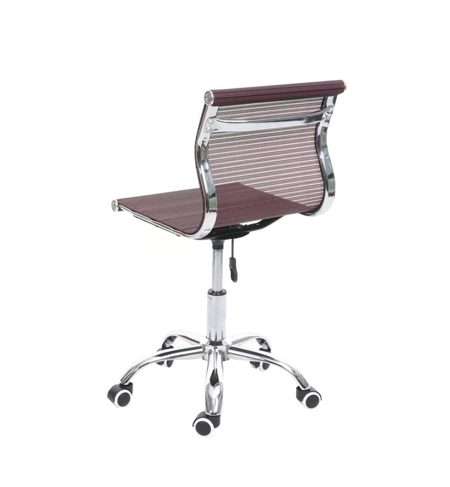 Chaise de bureau Katalonien tissu résille rouge vin