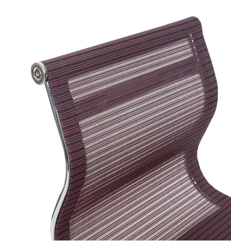 Chaise de bureau Katalonien tissu résille rouge vin