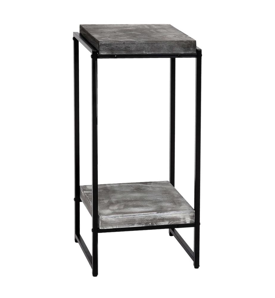 Table à fleurs JAM-K71 Table d'appoint FSC métal gris foncé 82 cm