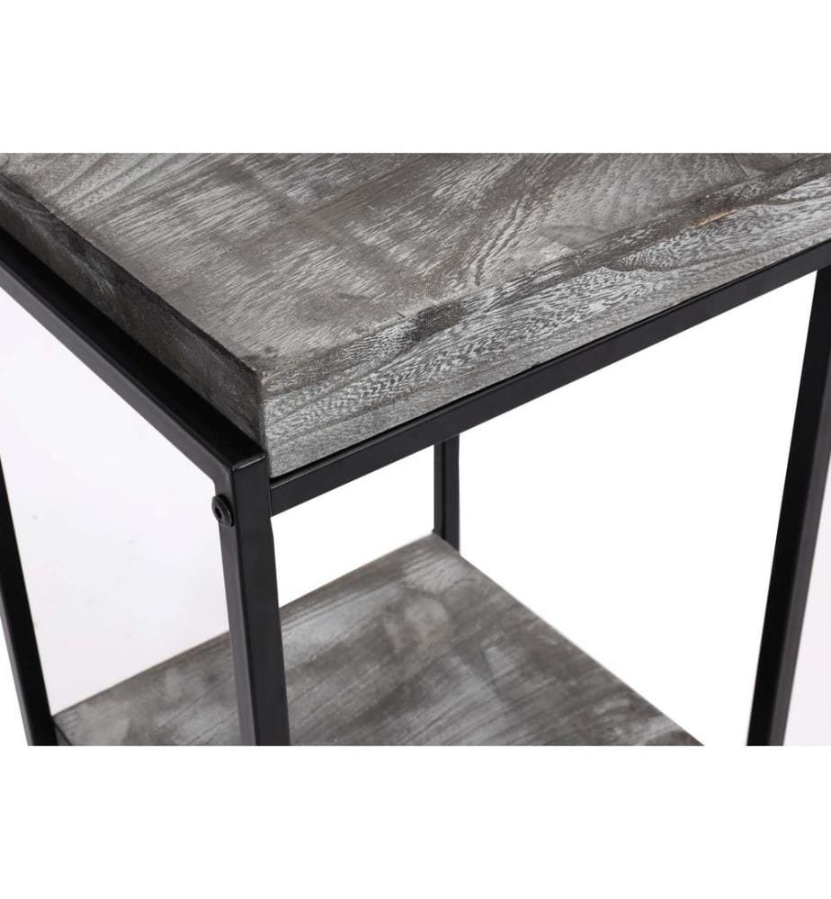 Table à fleurs JAM-K71 Table d'appoint FSC métal gris foncé 101 cm