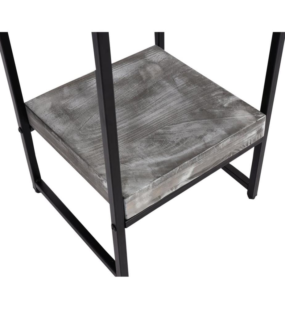 Table à fleurs JAM-K71 Table d'appoint FSC métal gris foncé 101 cm