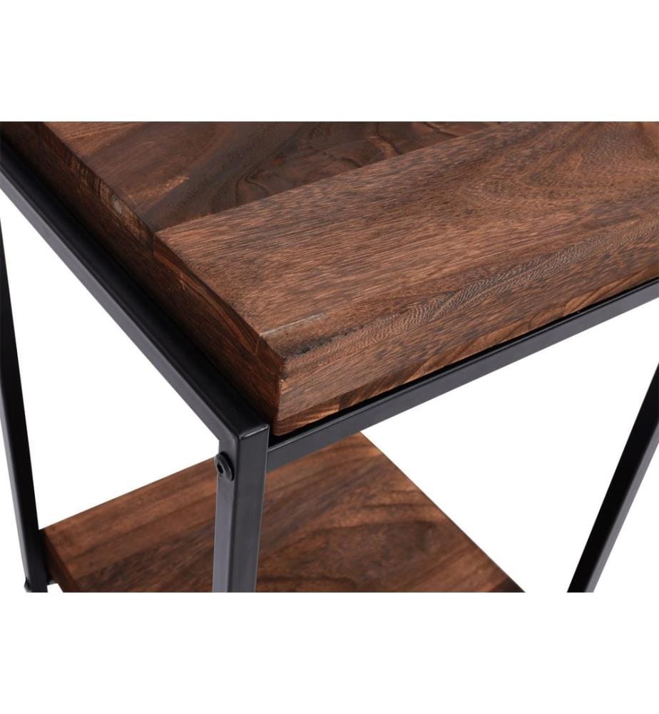 Table à fleurs JAM-K71 Table d'appoint FSC métal brun foncé 101 cm