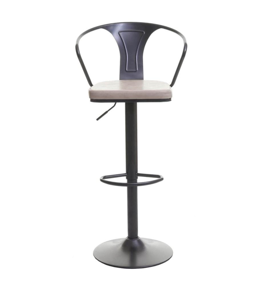 2er-Set Barhocker JAM-H10b höhenverstellbar Industrial schwarz-creme