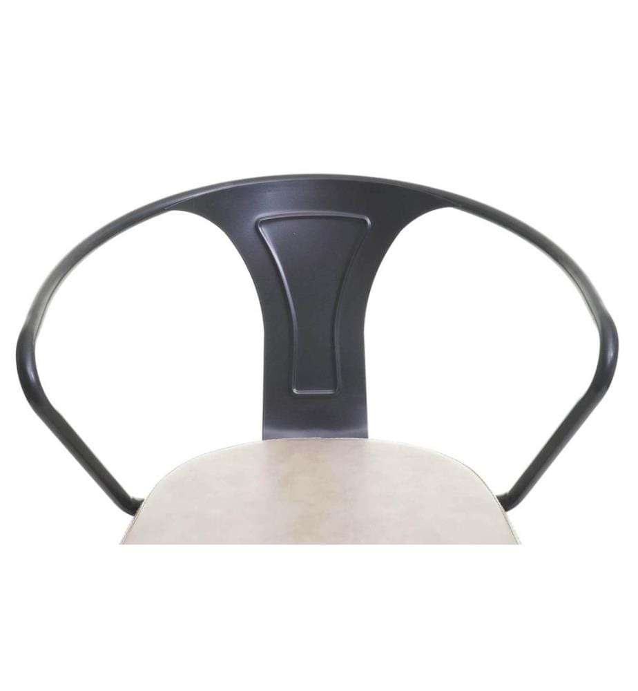 2er-Set Barhocker JAM-H10b höhenverstellbar Industrial schwarz-creme