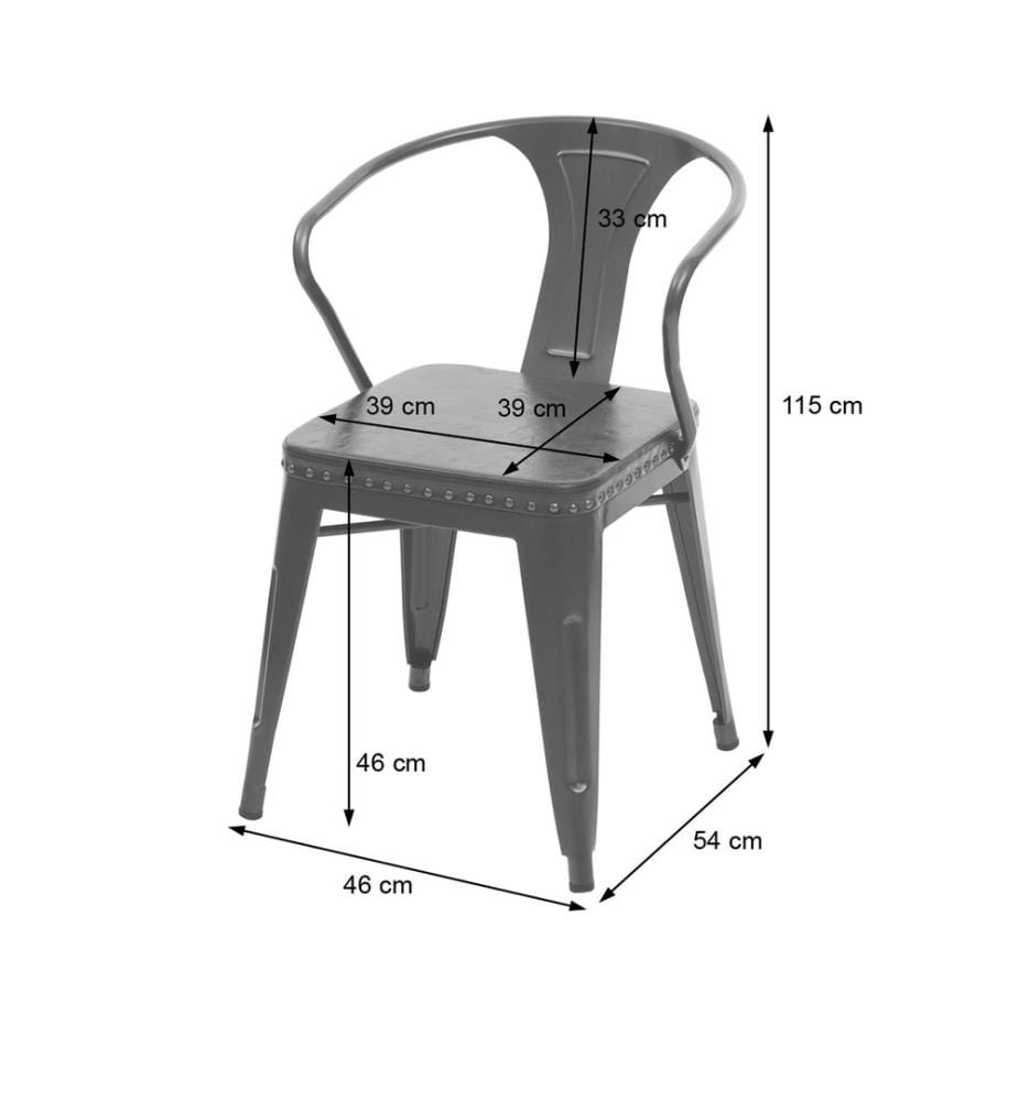 Set Bistrotisch FSC mit 2x Esszi mmerstuhl Industrial