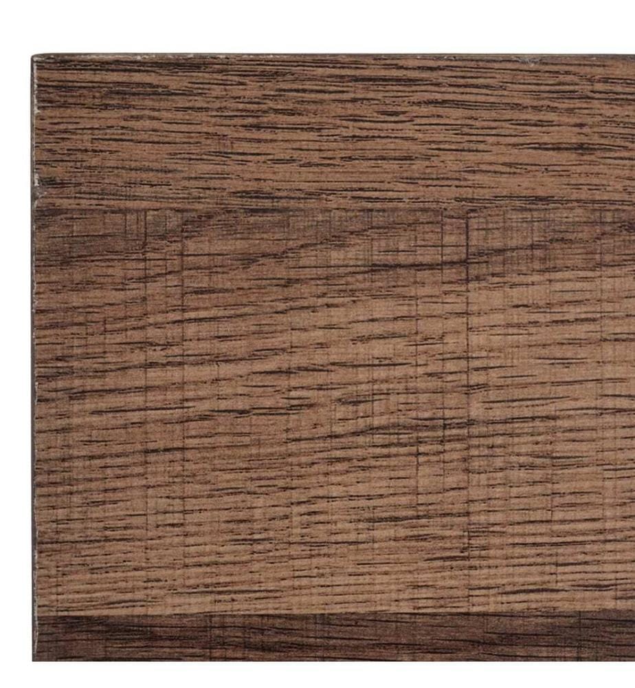 Table basse avec porte coulissante 6 espaces de rangement imitation bois métal 44x120x60 cm
