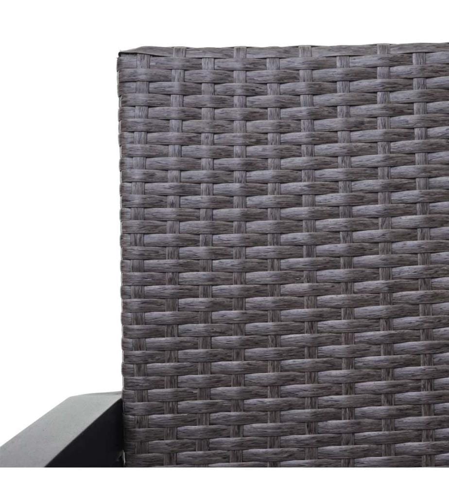 Panca in rattan JAM-F39 2 posti cuscini grigio-mattone rosso