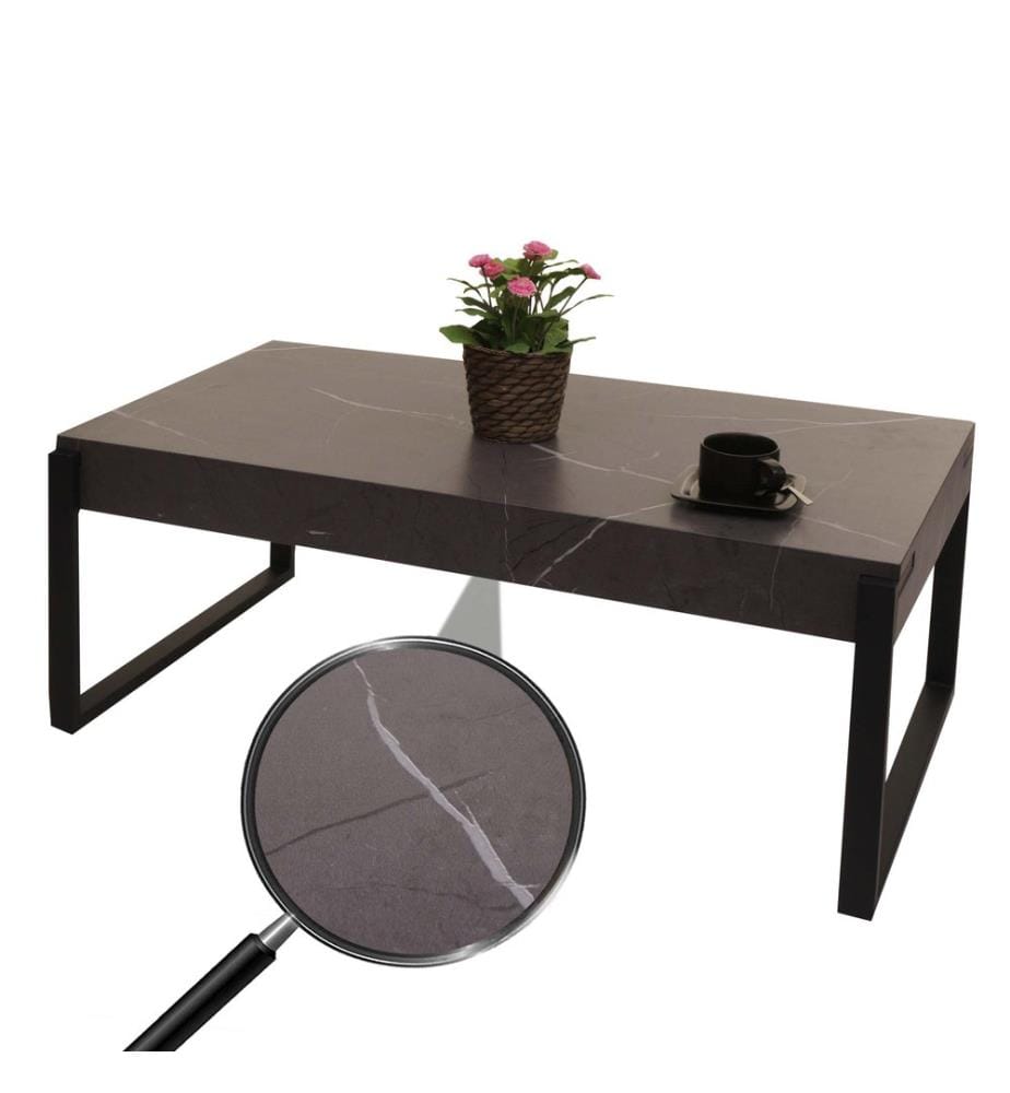 Table basse JAM-L53 Table d'appoint en métal 43x110x64 cm