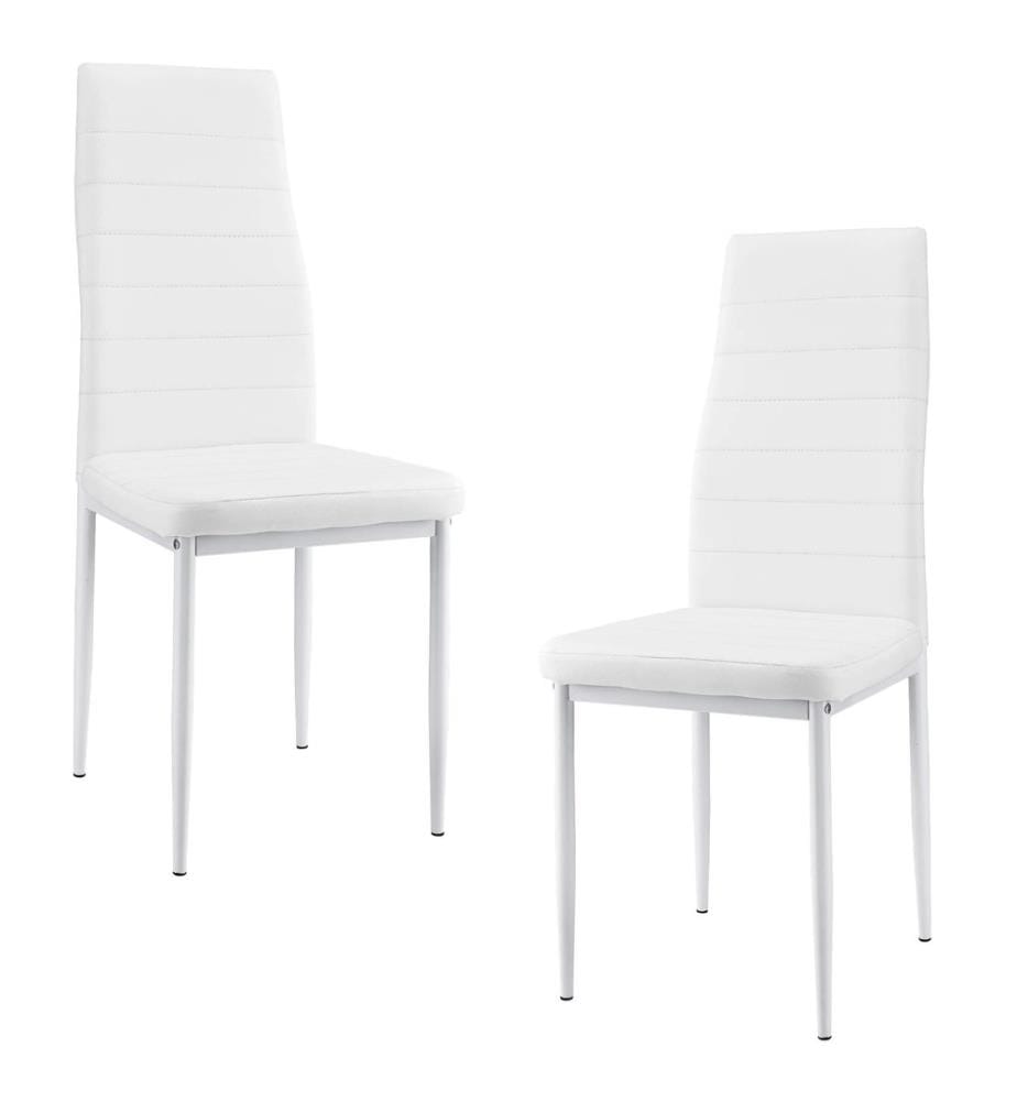 Chaise de salle à manger Lidköping (lot de 2) Blanc Similicuir