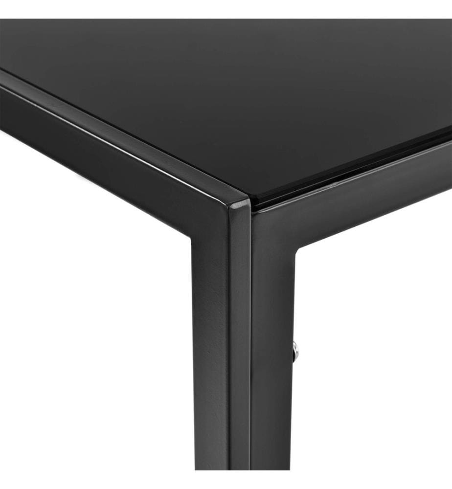 Dining table Enschede 105x60x75 cm table top glass black
