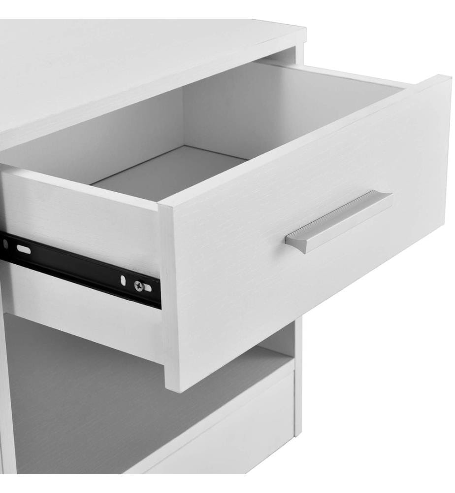Table de nuit Jette 36.5 x 38 x 29.5 cm avec tiroir Blanc