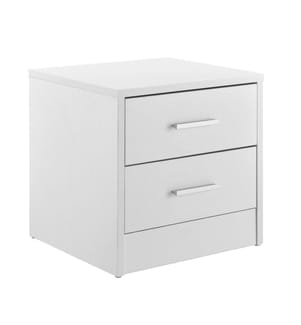 Nachttisch Jette 38x37x34 cm 2 Schubladen Weiss