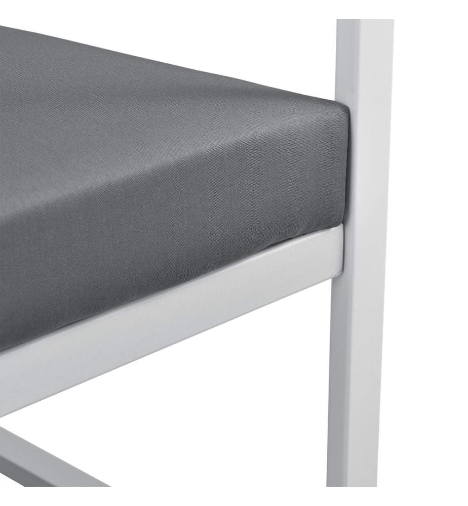 Banc de jardin Lerum Blanc Gris clair