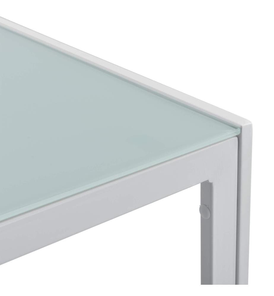 Table de jardin Lerum 100x50x35 cm Blanc