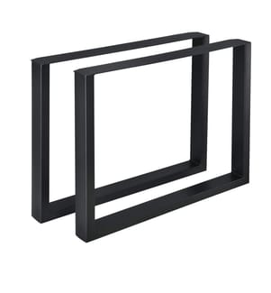 Pieds de table en métal 2x Piètement de table 90x72 cm