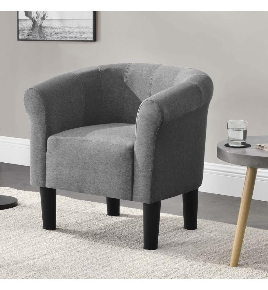 Fauteuil Jelgava 70x70x58 cm Textile Gris clair