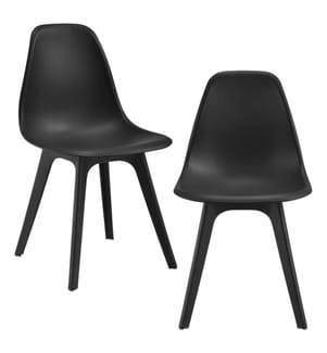Sedia da pranzo Brevik set di 2 83x54x48 cm nero