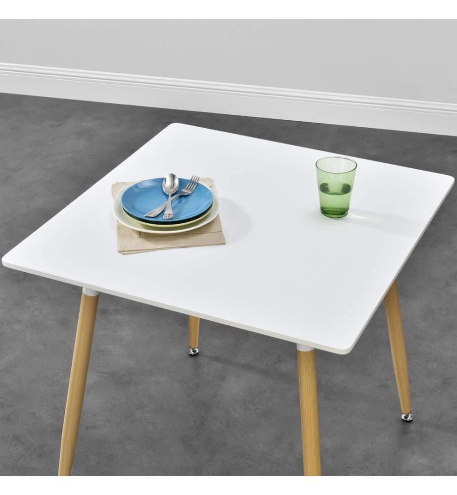 Esstisch Hessen 80x80x74 cm Weiss Matt