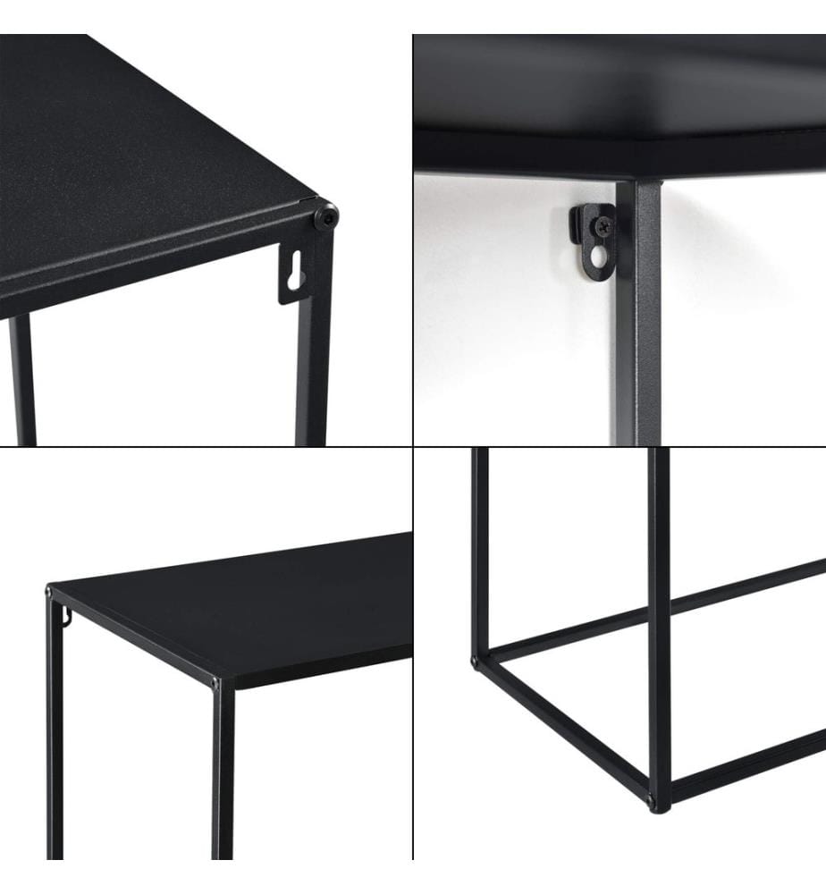 Table basse Alboraya 50x115x32 cm Résistant aux rayures Métal Noir