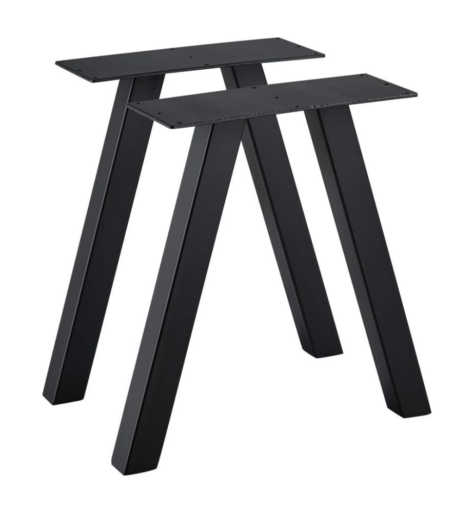 Pieds de table en métal, lot de 2 Châssis de table 40x40 cm