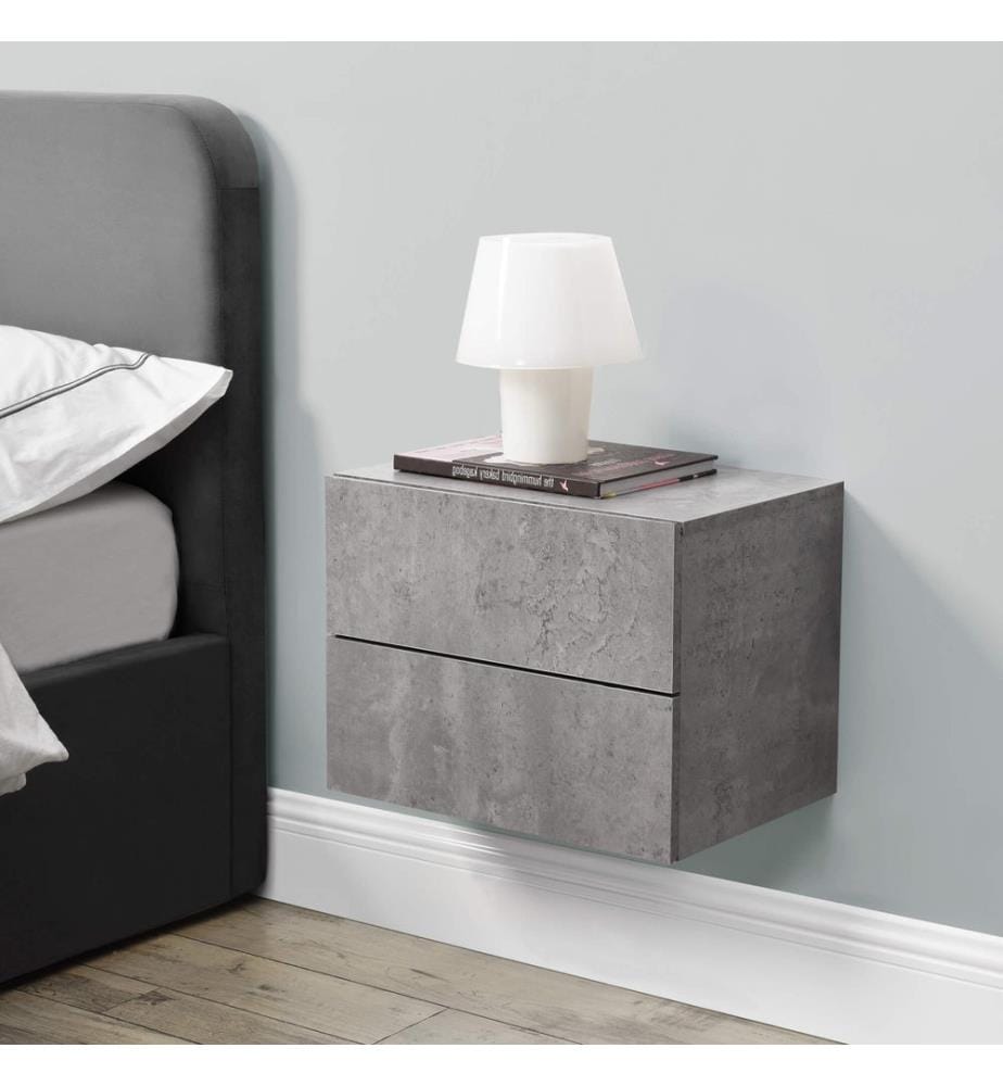 Amberg comodino 40x29x30 cm Pensile con 2 cassetti