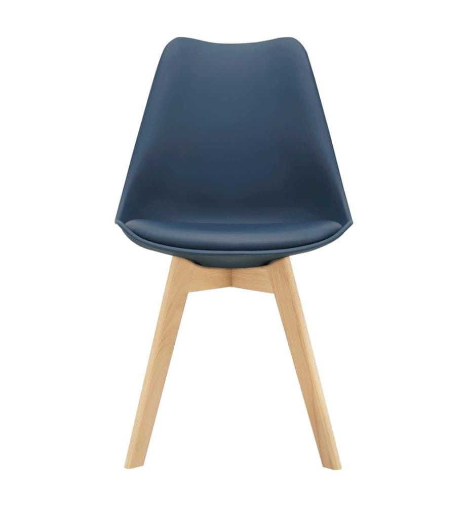 Esszi mmerstuhl Fläten 2er Set 81x49 cm Blau PU-Kunstleder