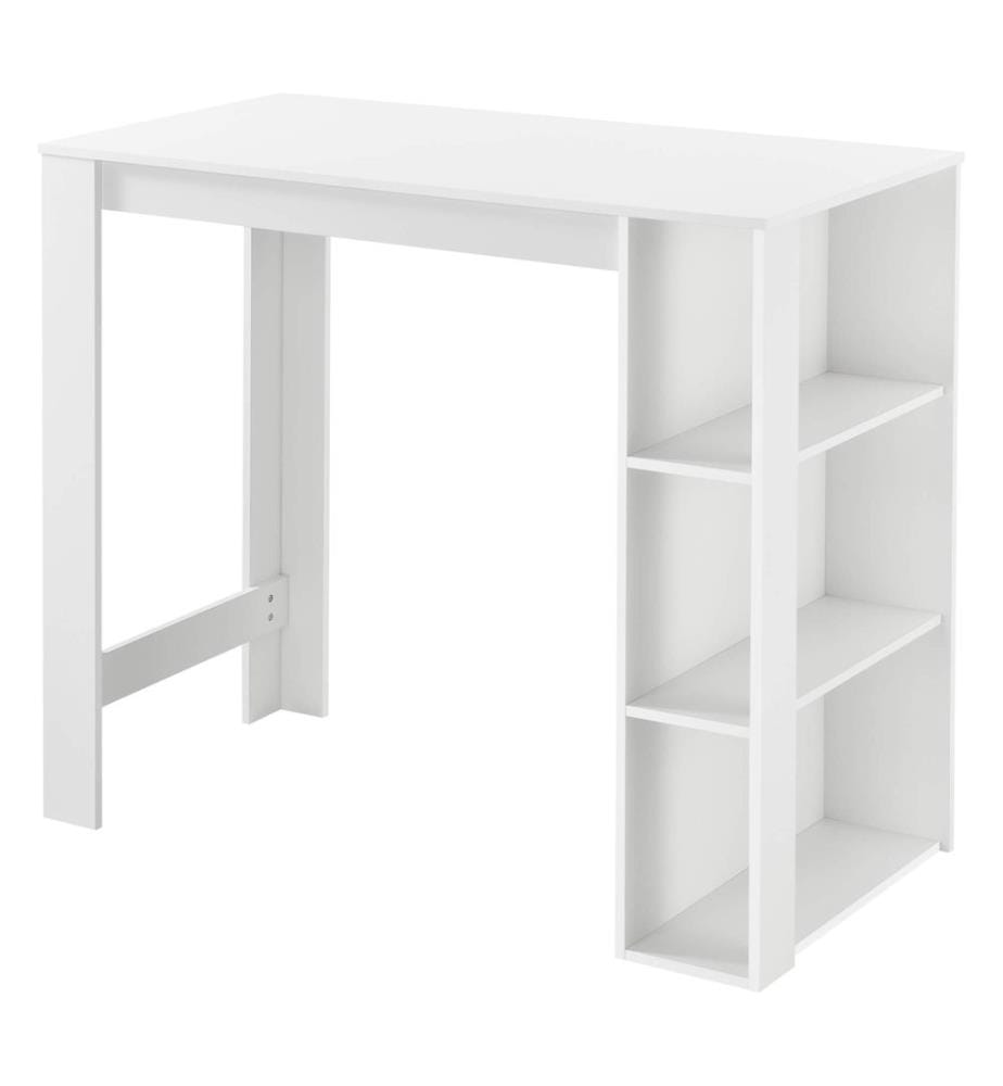 Bartheke Danderyd 120x60x105.5 cm mit 3 Ablageflächen Weiss