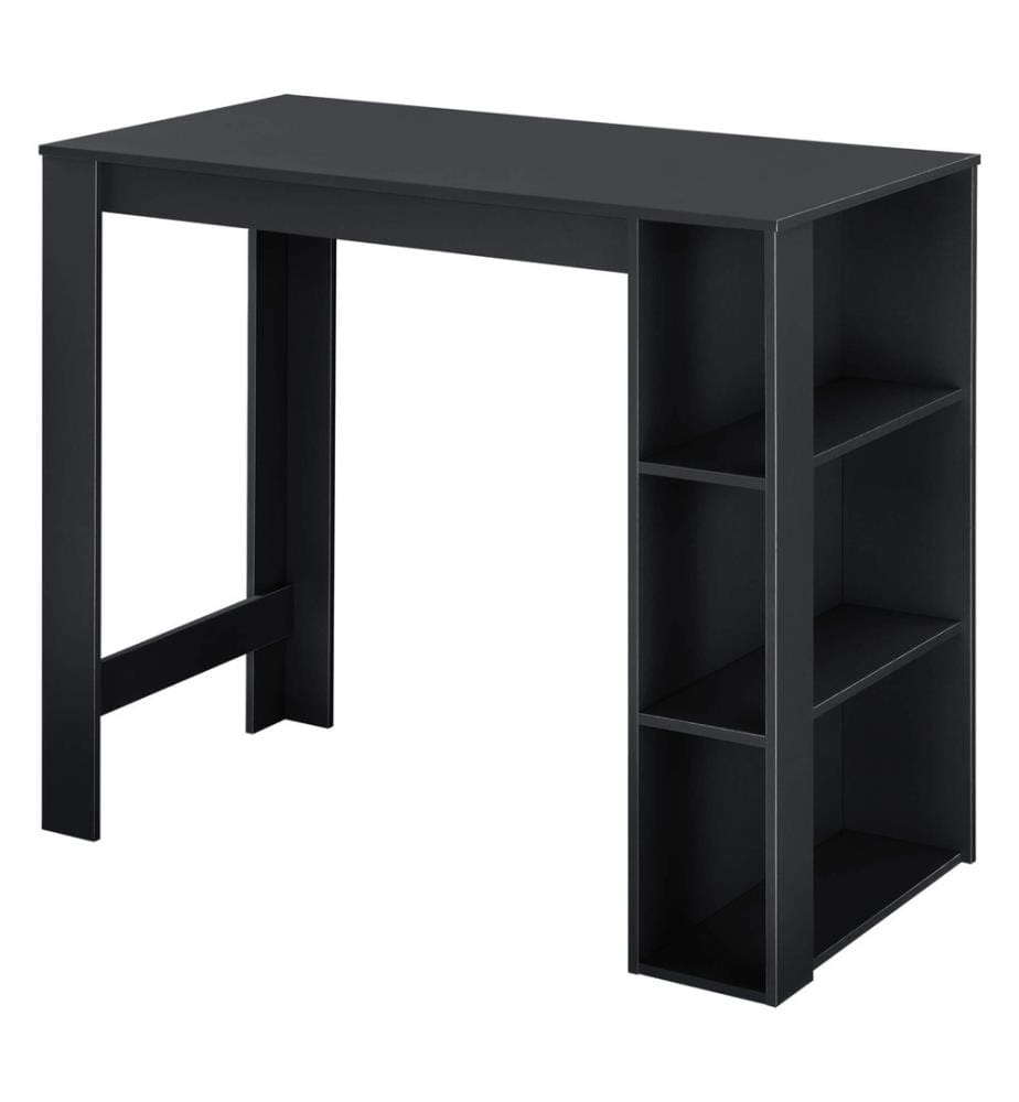 Bartheke Danderyd 120x60x105.5 cm mit 3 Ablageflächen Schwarz