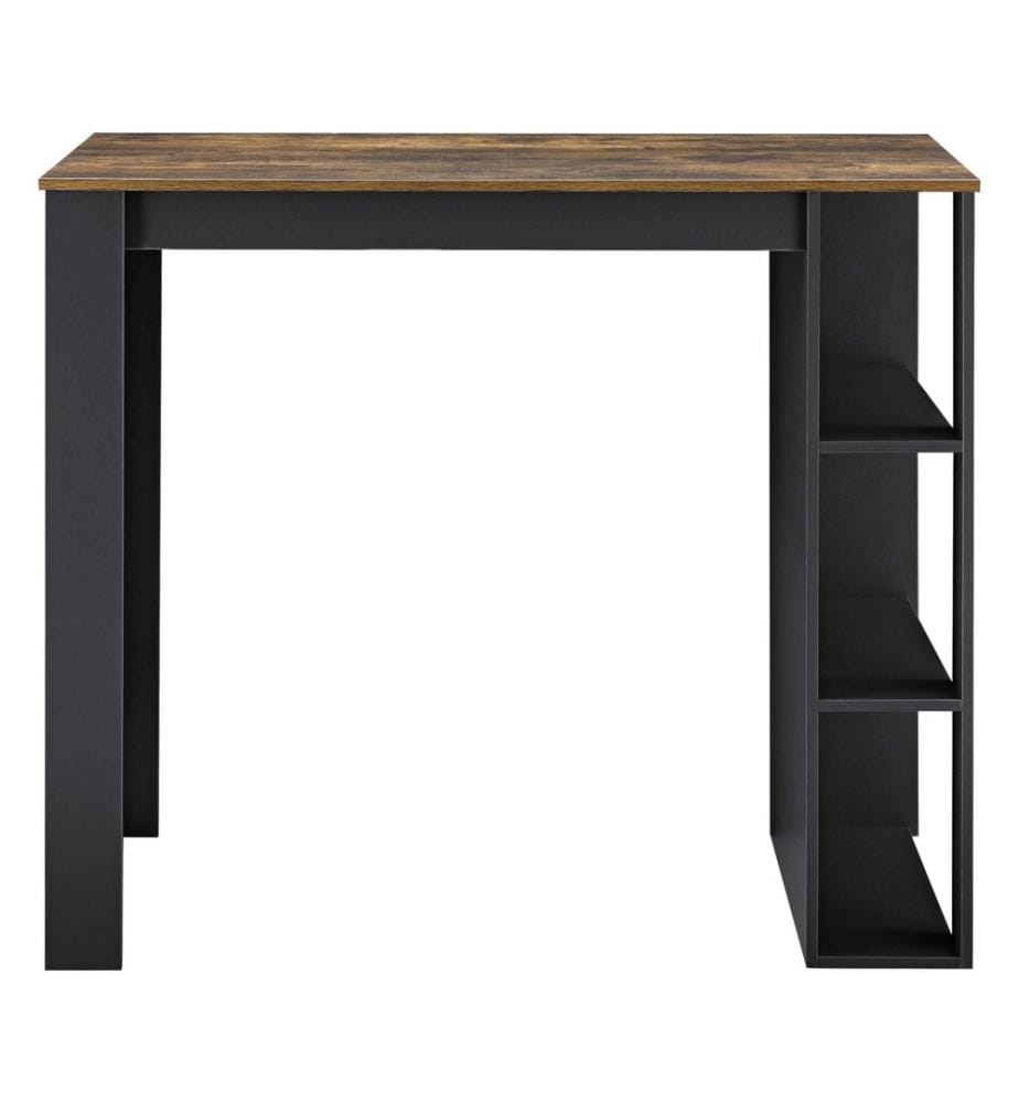 Bartheke Danderyd 120x60x105.5 cm mit 3 Ablageflächen Schwarz Holz