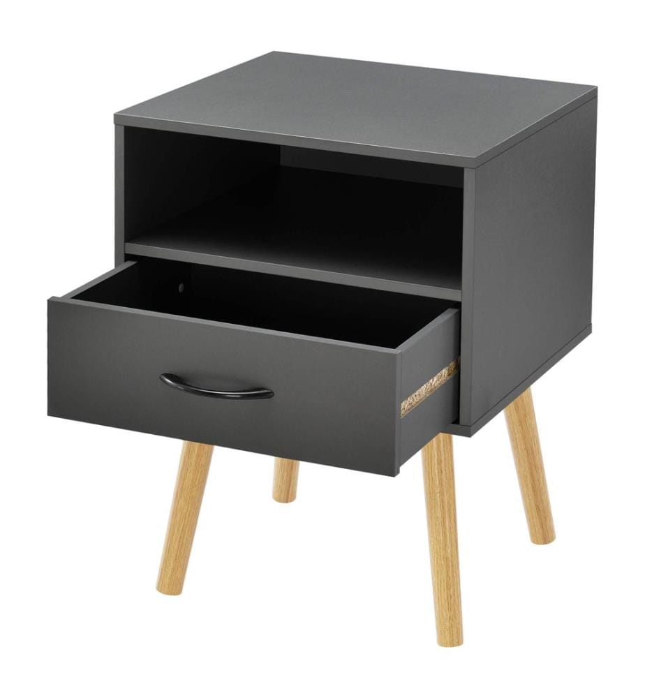 Table de chevet Table d'appoint Gävle 57 x 42 x 40 cm Gris foncé