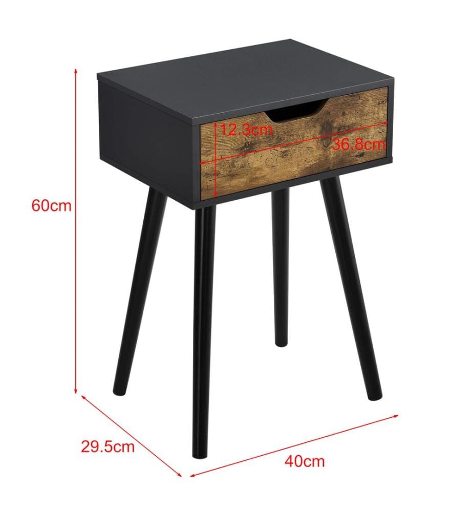 Table d'appoint Östersund 60x40x30 cm avec tiroir