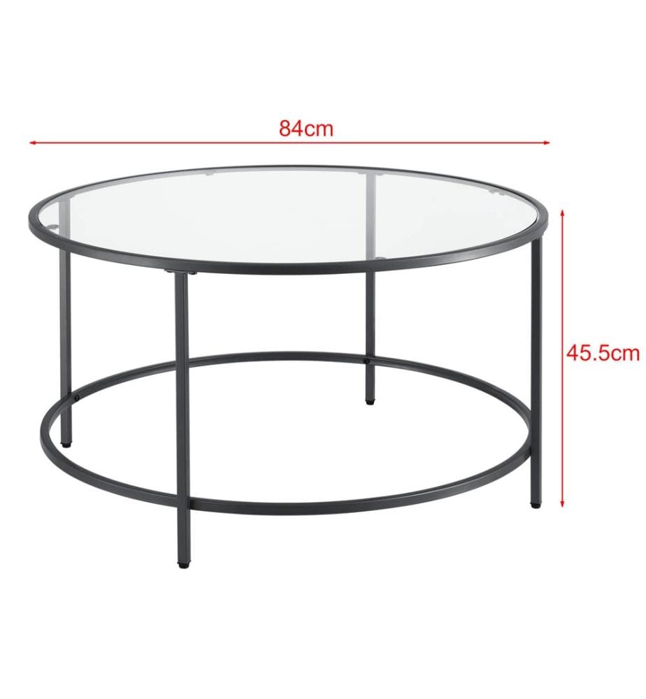 Table basse Kouvola piètement acier 84 x 45.5 cm noir