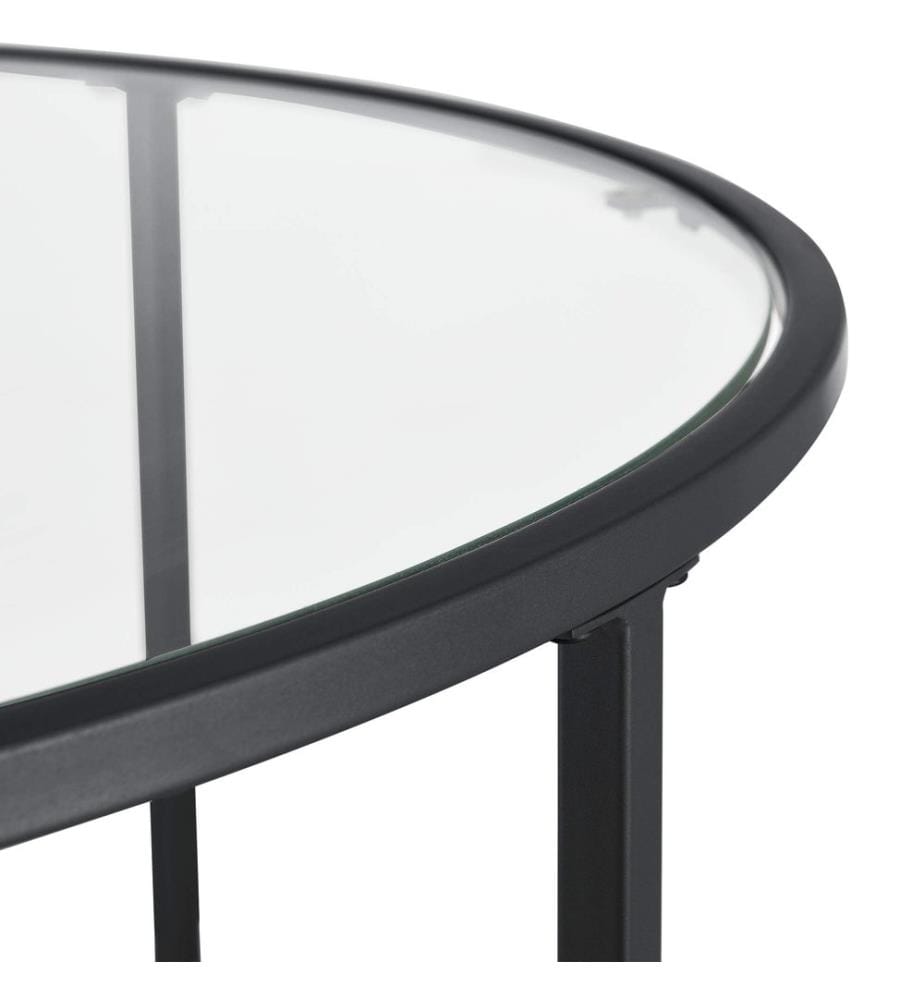 Table basse Kouvola piètement acier 84 x 45.5 cm noir