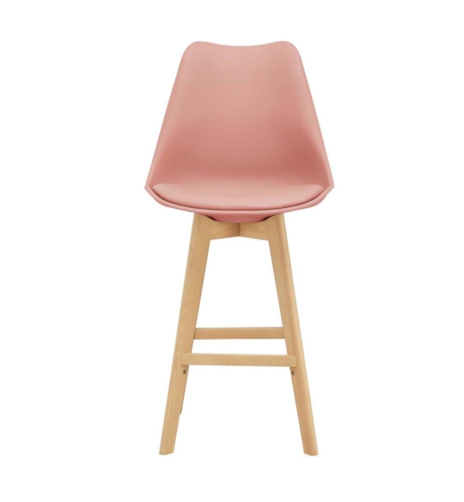4er-Set Barhocker Barstuhl mit Rückenlehne Lublin Rosé