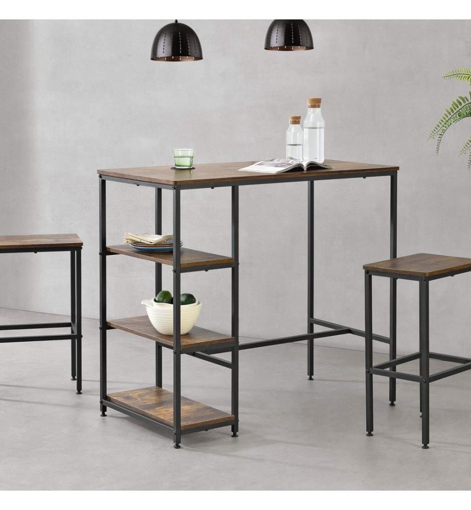 Bartisch Växjö 100x109x60 cm Dunkler Holzton