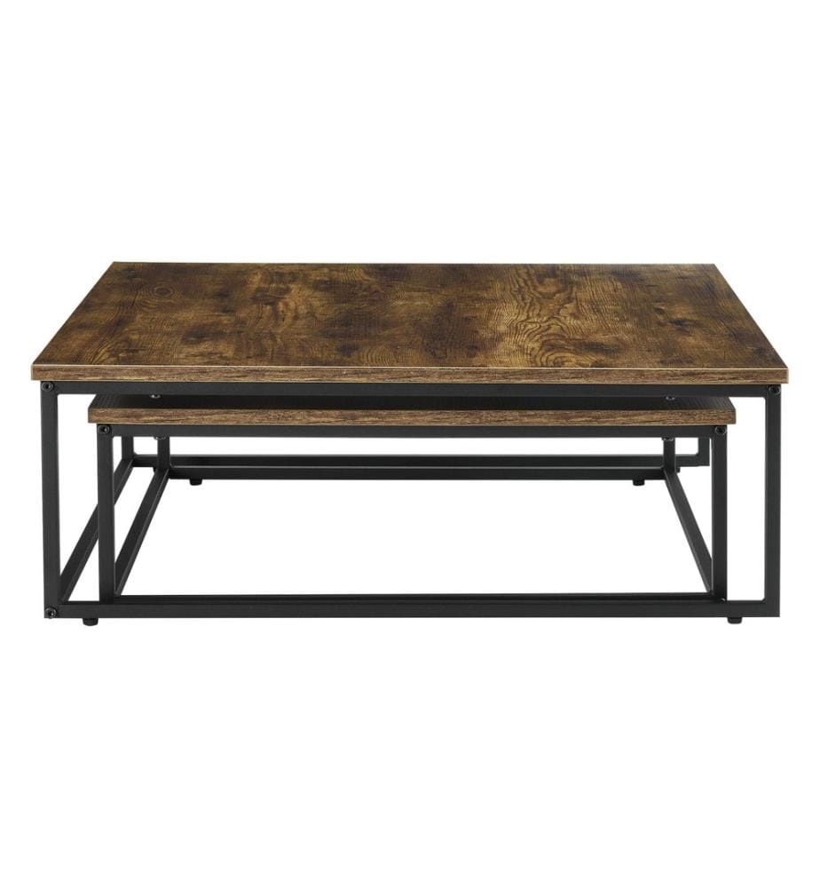 Couchtisch-Set Haninge 2er Set rund Dunkler Holzton