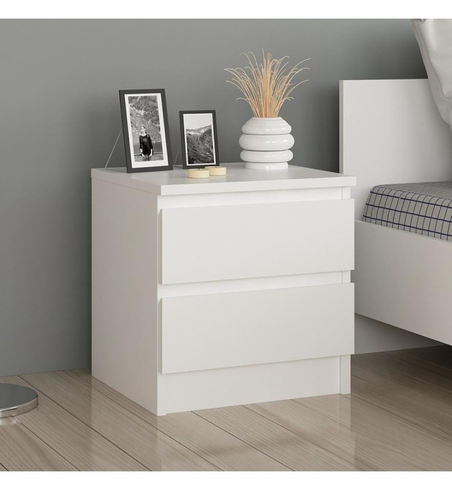 Comodino Fuglebjerg 42x40x37 cm Bianco