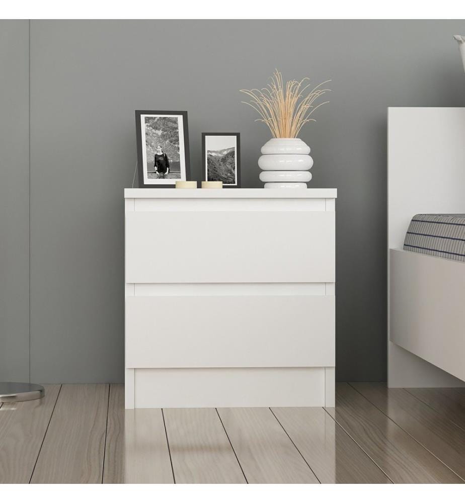 Comodino Fuglebjerg 42x40x37 cm Bianco